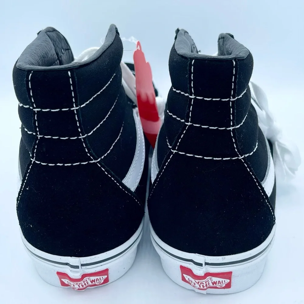 Brand New Vans Sk8-Hi Top Black & White Sneakers - Picture 5 of 17